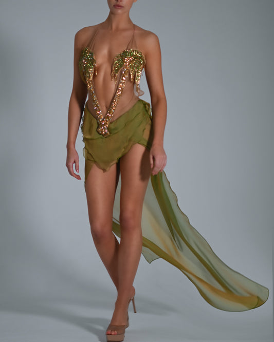 Palmah Maxi Dress In Leaf