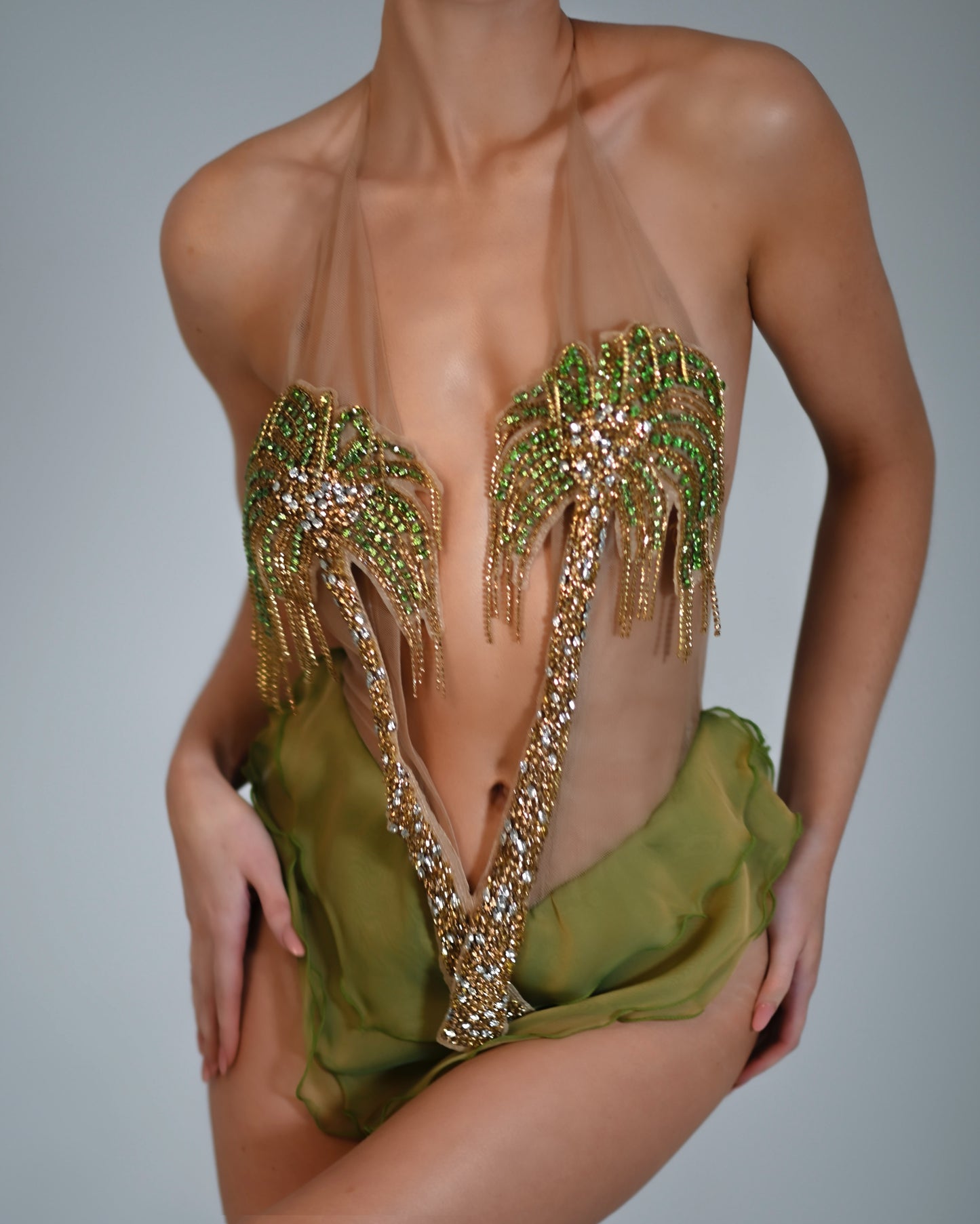 Palmah Romper in Leaf