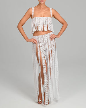 Sadie Maxi Skirt in White