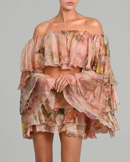 Madonna Skirt in Rose Silk