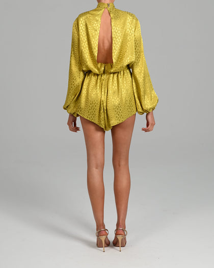Mercy Playsuit in Lime Chain