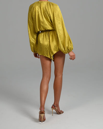 Alex Playsuit in Lime Chain