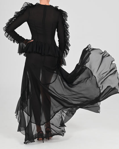 Rebecca Dress in Black Ready to Ship