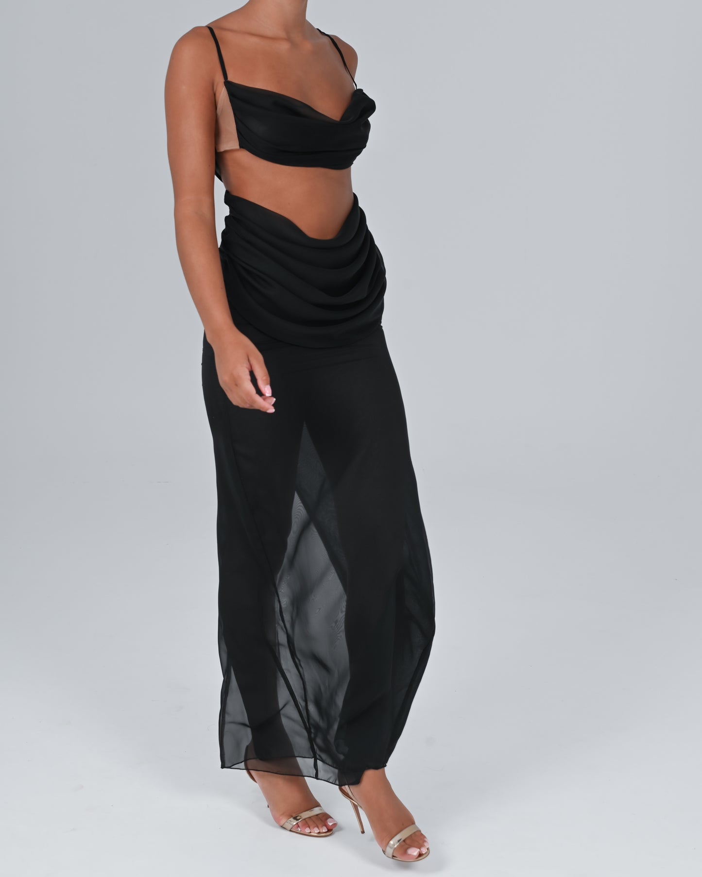 Hera Maxi Skirt in Black Sample Sale