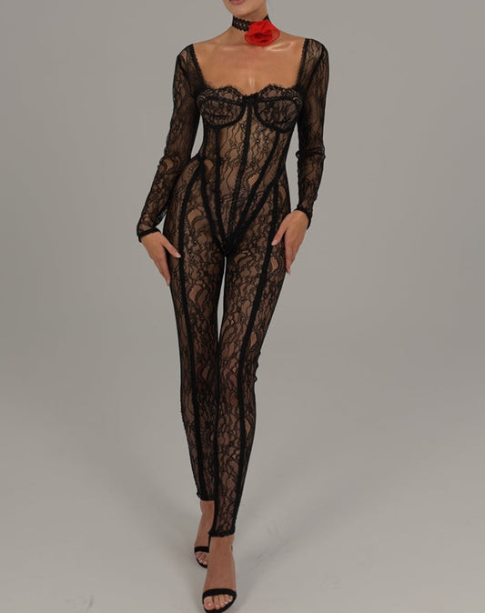 Sophie Jumpsuit in Black (Ready To Ship)