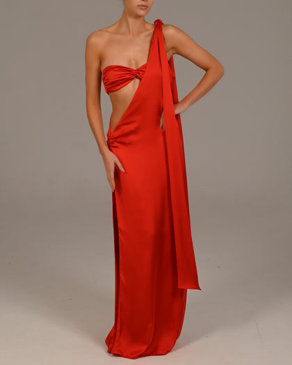 Anthia Maxi Dress in Candy Apple