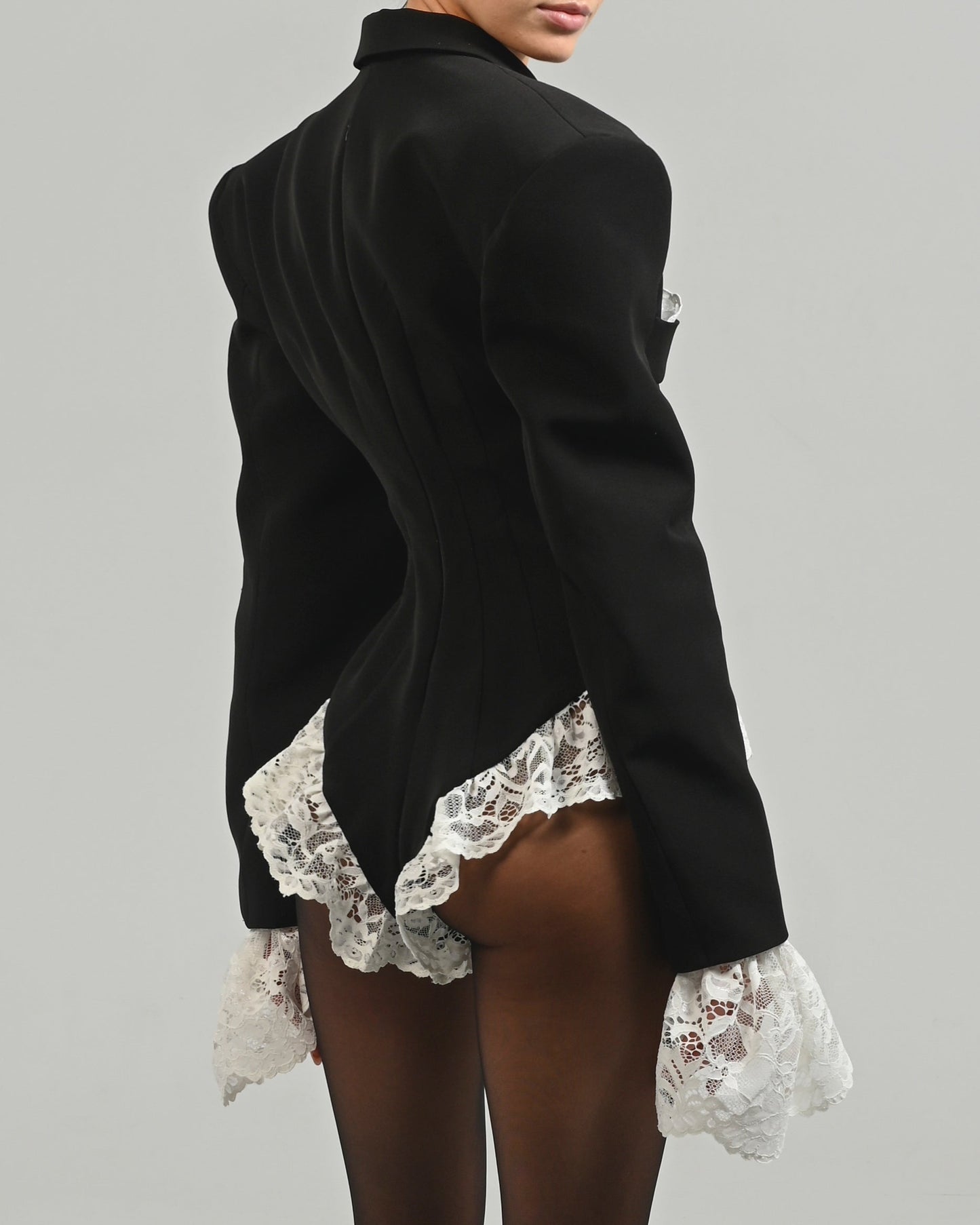 Rika Romper in Black Ready To Ship
