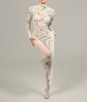 Flora Romper in Ivory Lace