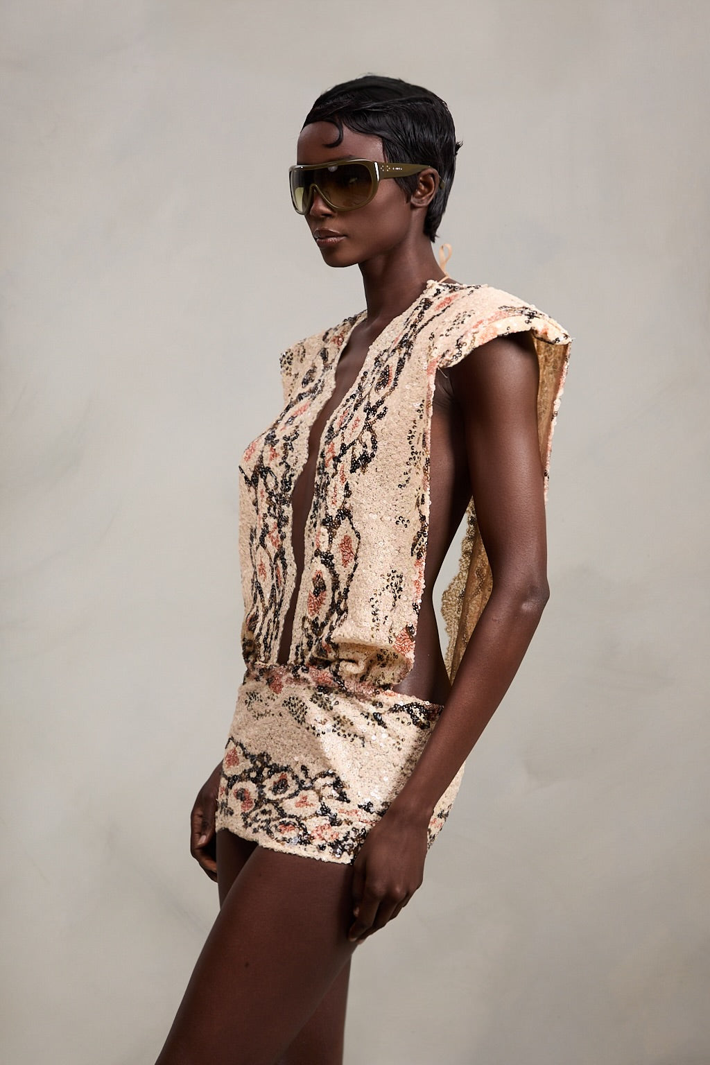 Samantha Dress in Desert Snake Ready To Ship