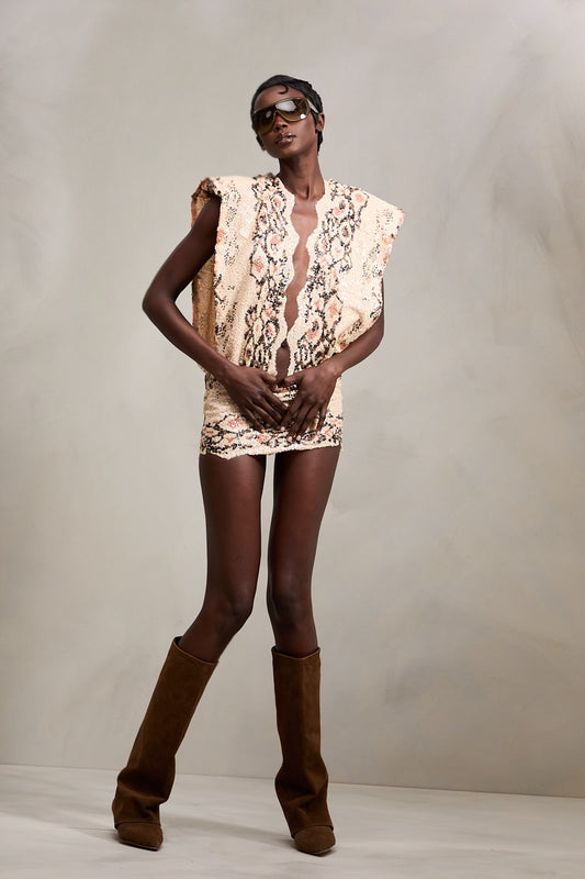Samantha Dress in Desert Snake
