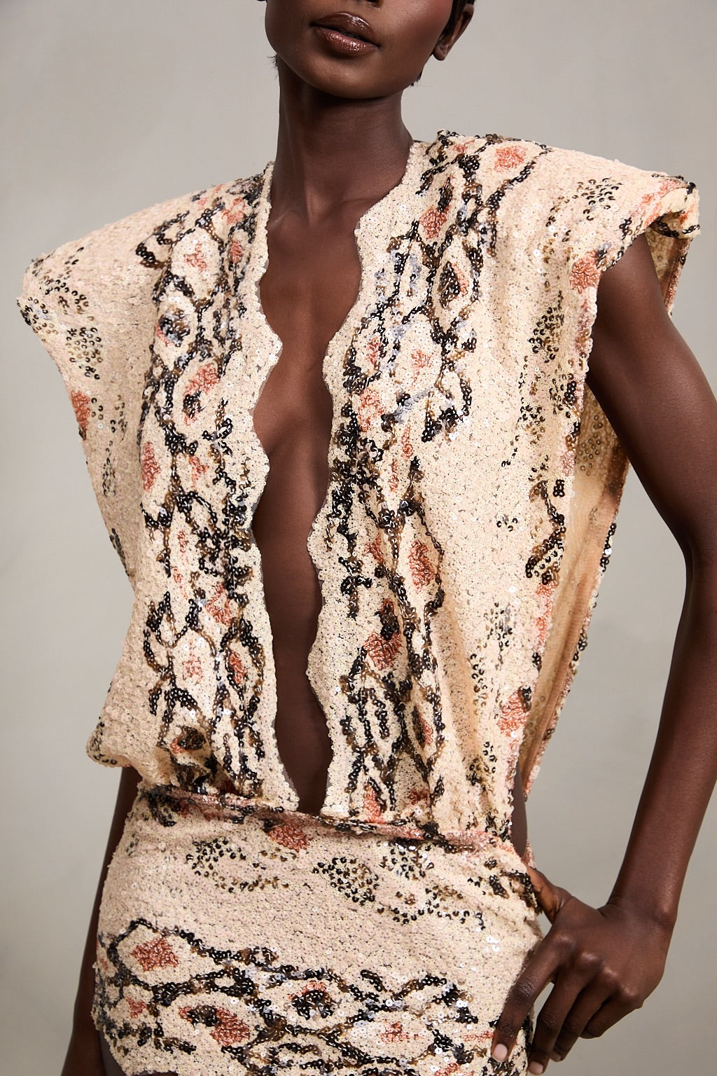 Samantha Dress in Desert Snake Ready To Ship