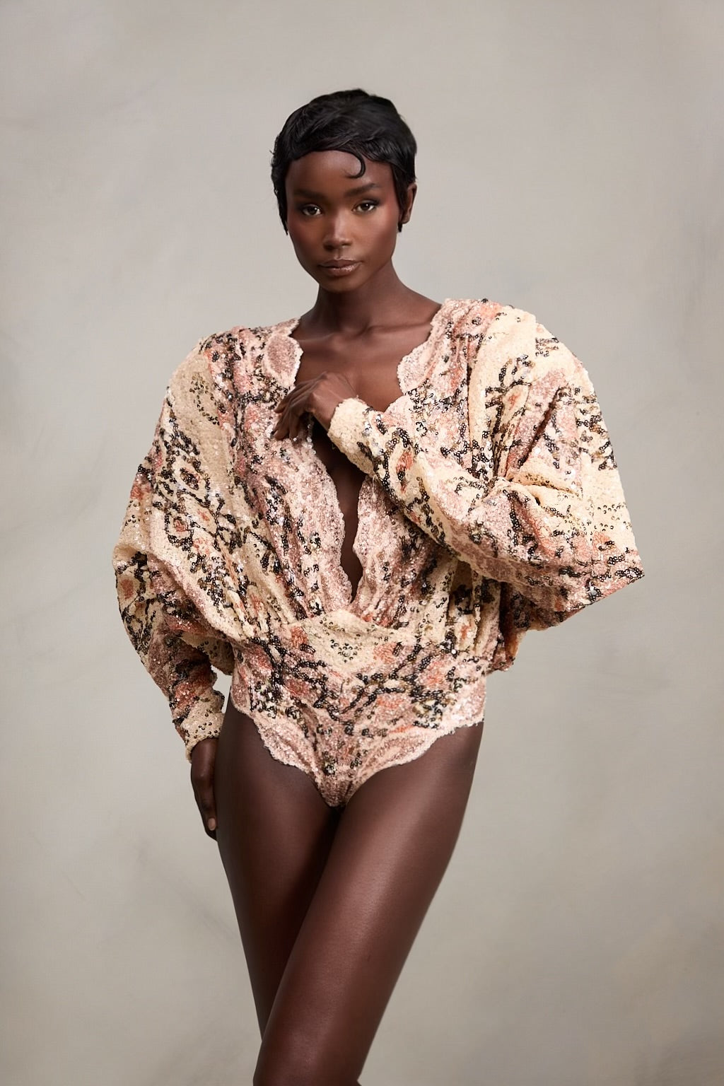 Nia Romper in Desert Snake