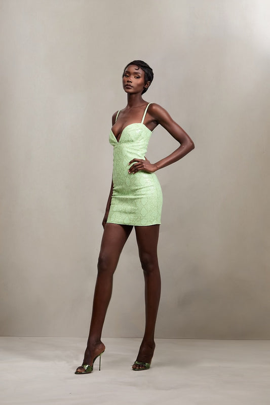 Sira Mini Dress in Viper