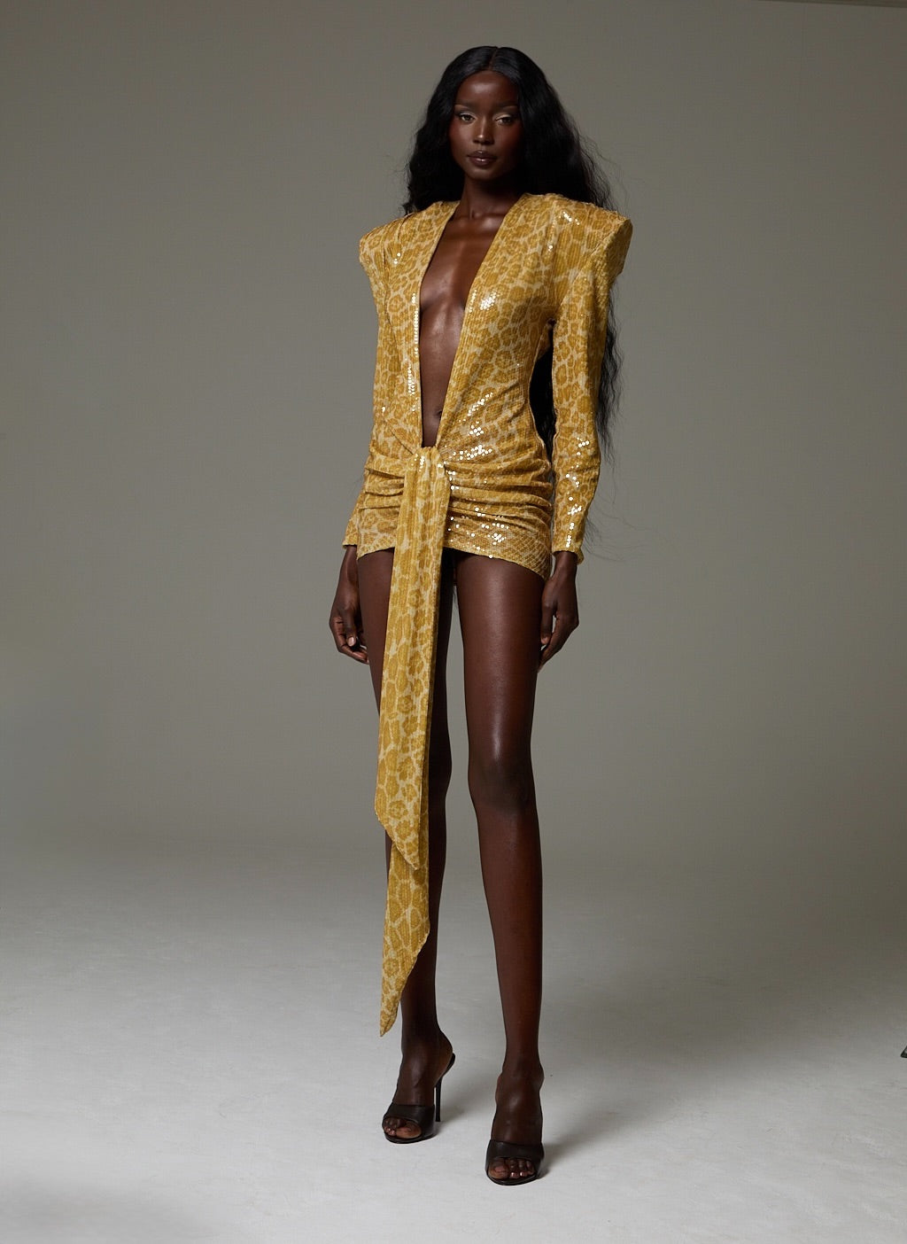 Mika Dress in Citrine Cheetah