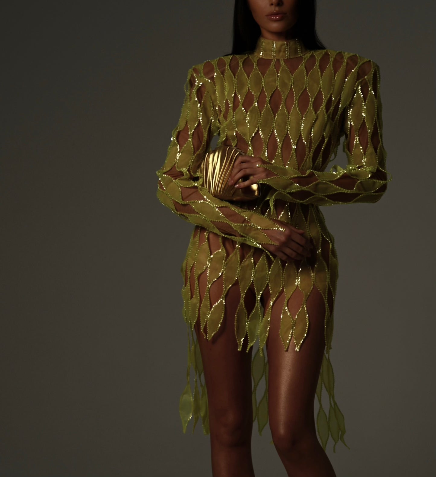 Harlequin Romper in Citrine
