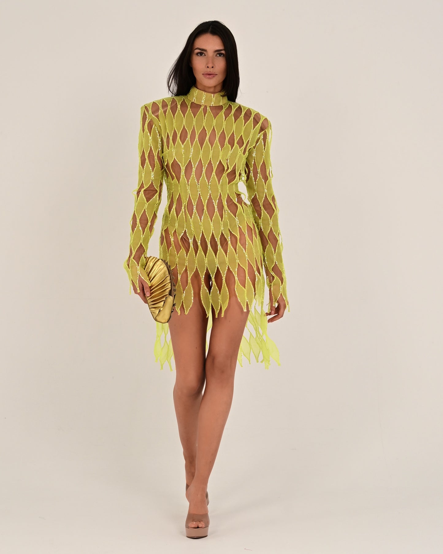 Harlequin Romper in Citrine