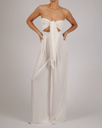 Natasha Trousers and Bandeau in Ivory