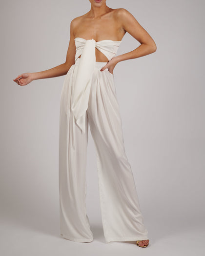 Natasha Trousers and Bandeau in Ivory