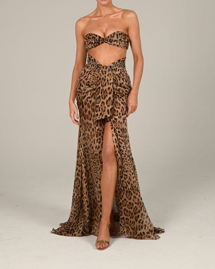 Anthia Bralette in Leopard Silk