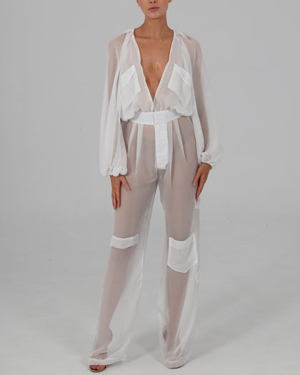 Alex Jumpsuit in Ivory