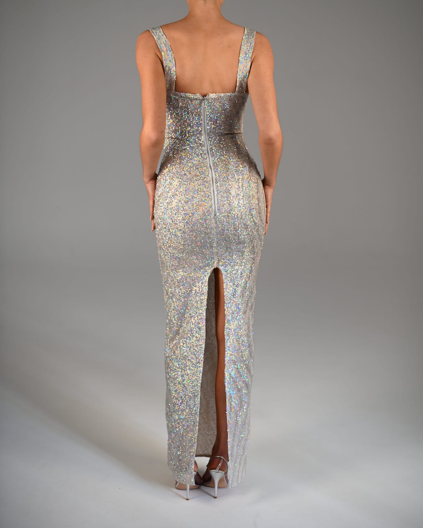 Antonia Maxi Dress in Crystal Ready To Ship