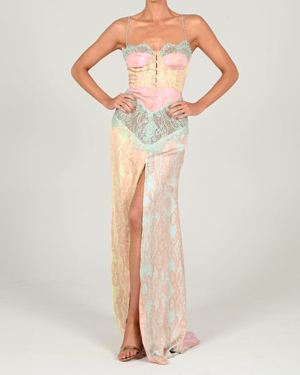 Dolce Maxi Dress in Pastel Snake