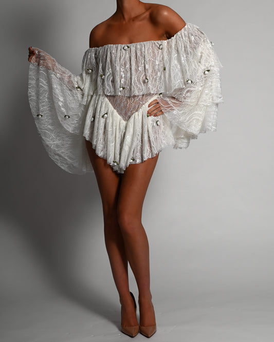 Madonna Playsuit in White
