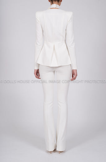 Faith Suit in Ivory Crepe