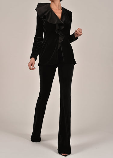 Dita Suit in Black Velvet