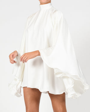 Lorena High Neck Dress in Ivory