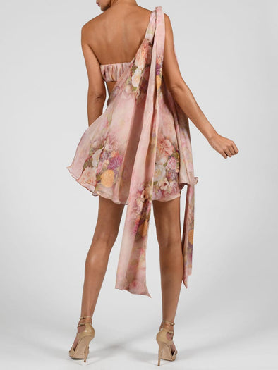 Anthia Dress In Rose Silk