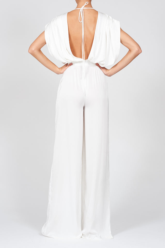 Yasmin Jumpsuit in Ivory – The Dolls House Fashion