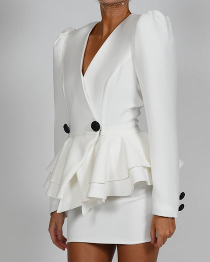 Libby Jacket and Mini Skirt in Ivory