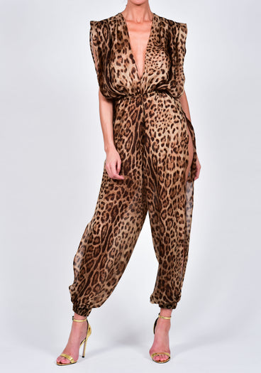 Jada Jumpsuit in Leopard Print