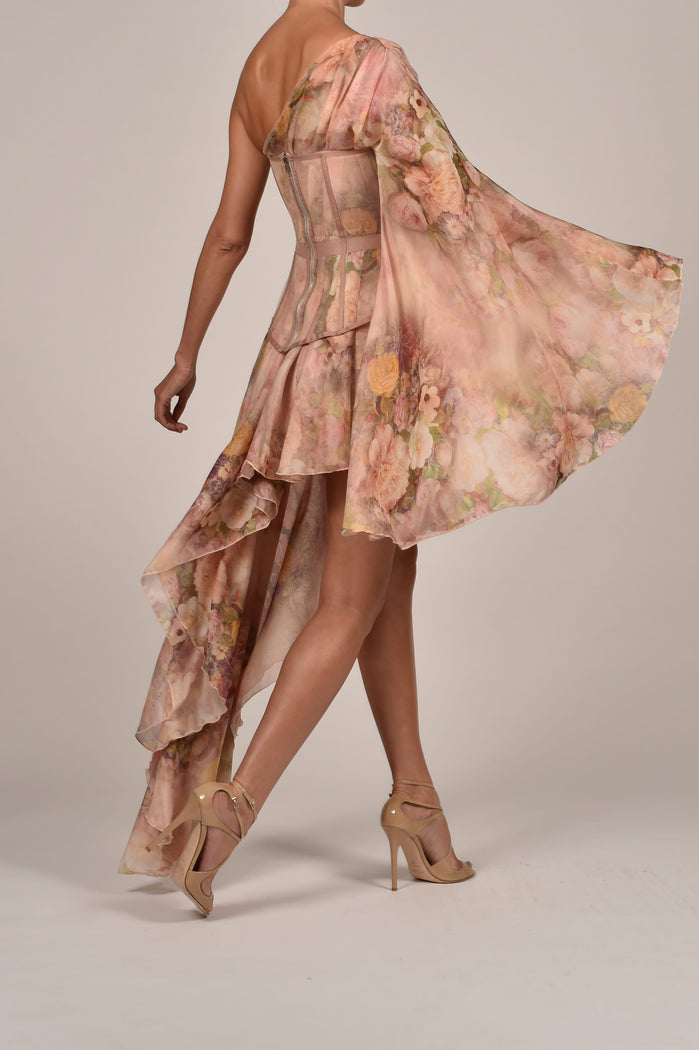 Evangeline Dress in Rose Silk – The Dolls House Fashion