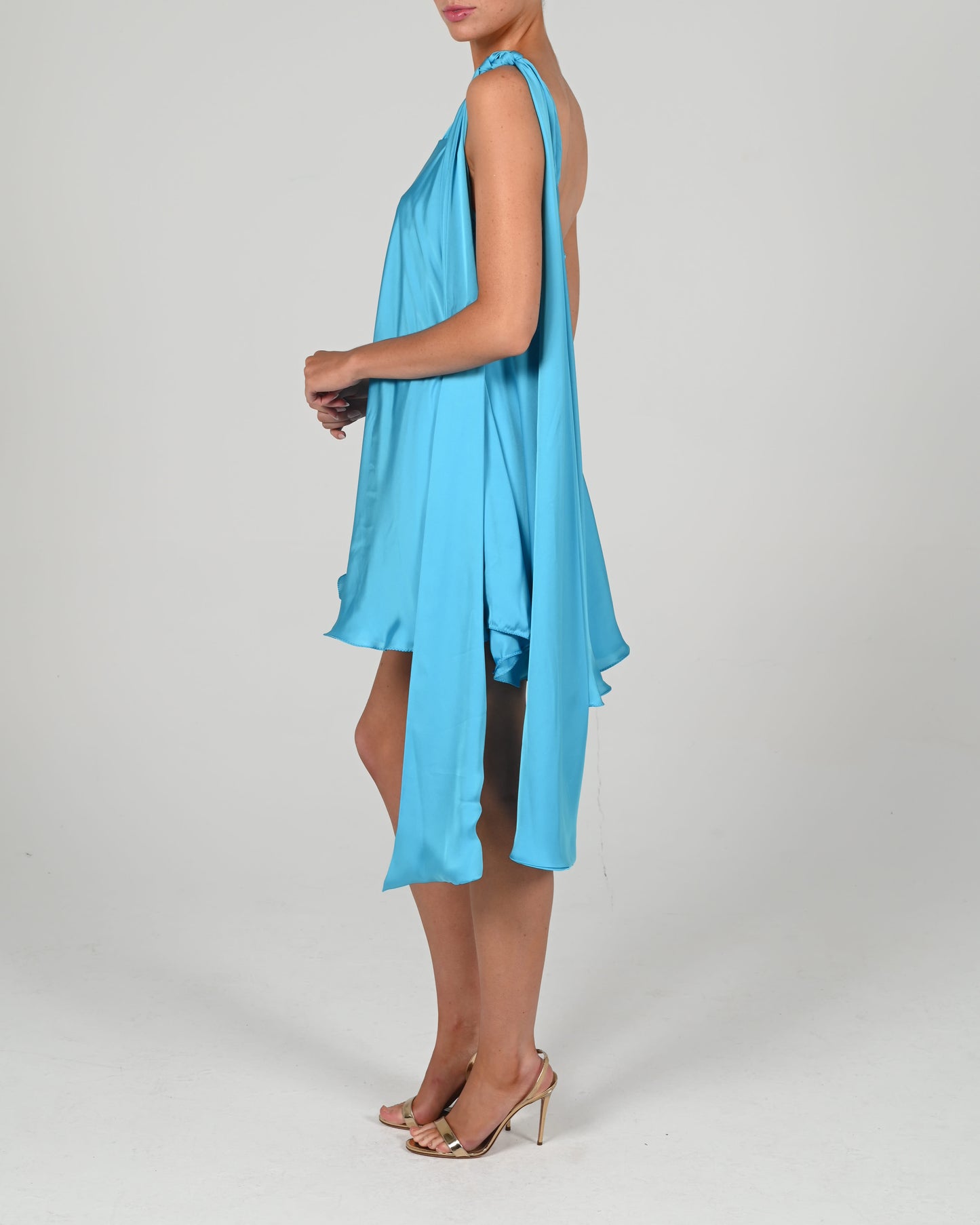 Anthia Dress in Turquoise