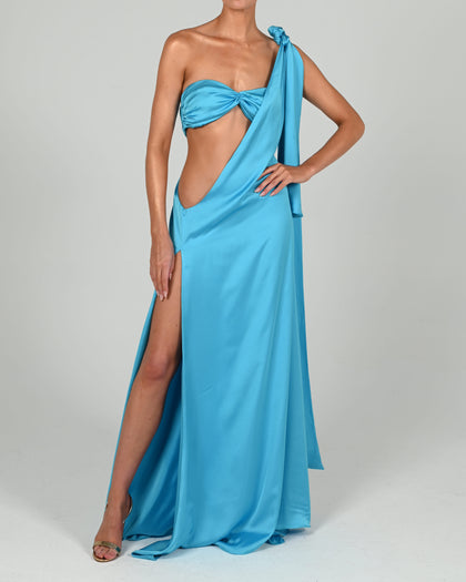 Anthia Maxi Dress in Turquoise