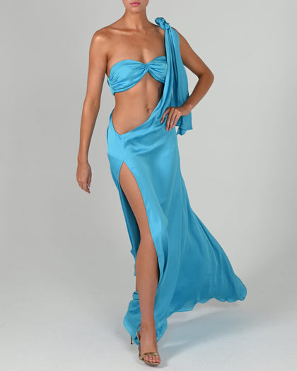 Anthia Maxi Dress in Turquoise