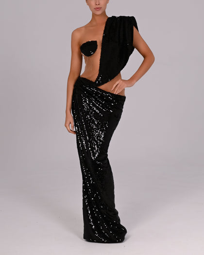 Ares Maxi Dress in Black