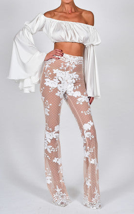AVA CROP TOP IN IVORY